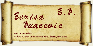 Beriša Muačević vizit kartica